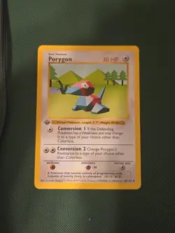 Pokemon Porygon Base Set Shadowless 1st Edition Uncommon 39/102 30 HP 1999 - Image 1