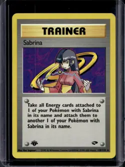 2000 Pokemon Gym Challenge 1st Edition Sabrina 110/132 - Image 1