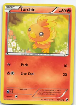 Torchic (15) 15/108 Dark Explorers Common Normal MP Pokemon TCG - Image 1