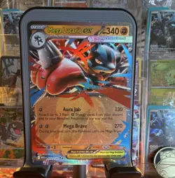 Pokemon Mega Lucario ex Me01 Mega Evolution 077/132 Full Art Holo 340 HP - Image 1