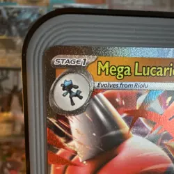 Pokemon Mega Lucario ex Me01 Mega Evolution 077/132 Full Art Holo 340 HP - Image 2