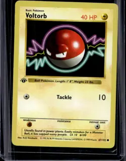 1999 Pokemon 1st Edition Voltorb #67/102 - Image 1