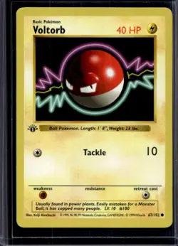 1999 Pokemon 1st Edition Voltorb #67/102 - Image 1