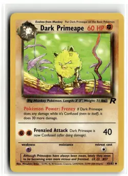 2000 Pokemon - Team Rocket Dark Primeape #43/82 - Image 1