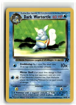 2000 Pokemon - Team Rocket Dark Wartortle #46/82 - Image 1