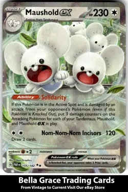 Maushold ex #155/182 SV04: Paradox Rift Pokemon Ultra Rare Holo - Image 1