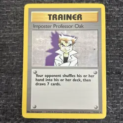 Pokemon TCG Imposter Professor Oak Base Set 73/102 Uncommon Trainer Regular LP - Image 1
