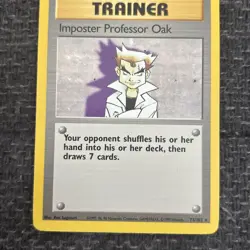 Pokemon TCG Imposter Professor Oak Base Set 73/102 Uncommon Trainer Regular LP - Image 3