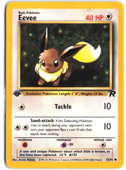 Eevee 55/82 Common Team Rocket Pokemon 1st Edition - Image 1