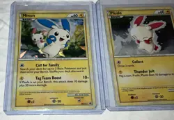 Pokemon TCG Minum & Plusle Cracked Ice Holo Promo HGSS17 & HGSS16 LP - Image 2