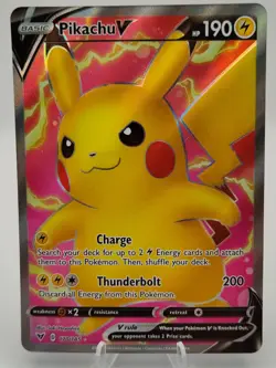 Pokemon Pikachu V 170/185 Vivid Voltage Ultra Rare Full Art Holo HP190 - Image 1