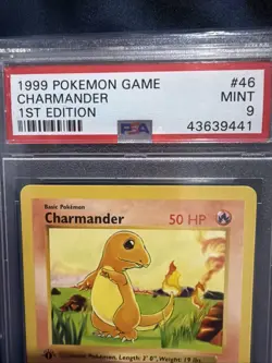 Pokemon 1999 Charmander 46/102 1st Edition Base Set PSA 9 - Image 2