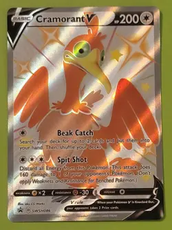 Cramorant V SWSH086 Shiny Holo Full Art Ultra Rare Pokemon Black Star Promo - Image 1