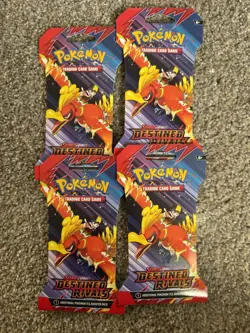 4x Pokemon TCG Scarlet & Violet Destined Rivals Sleeved Packs BRAND NEW Lot Of 4 - Image 1