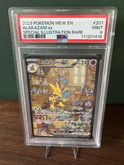 2023 Pokemon PSA 9 Alakazam ex #201/165 Scarlet & Violet 151 SIR Mint - Image 1