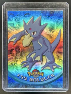 1999 Pokemon Topps Golduck Second Print Rainbow Foil #55 - Image 1