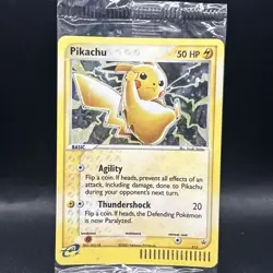 SEALED 2003 Pokemon Pikachu 012 Meowth 013 Black Star Promo Holo WOTC E-Reader - Image 1