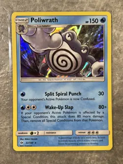 Poliwrath 32/149 Pokemon TCG Sun Moon Sm Base Set Holo Rare (Light Play) - Image 1