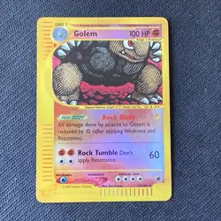 Pokemon Golem 14/165 Expedition Holo e-Reader WOTC TCG Card 2002 - Image 1