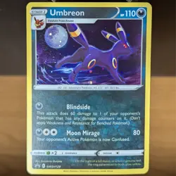 Umbreon SWSH129 LP/NM Black Star Promo Cosmos Holo Pokemon TCG Card moon cat 129 - Image 1