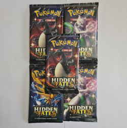 Pokemon Hidden Fates Booster Packs Sealed 5-Pack Trading Card Game - Image 1