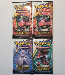 Pokemon Shining Legends Booster Packs Sealed 4-Pack Trading Card Game - Image 1