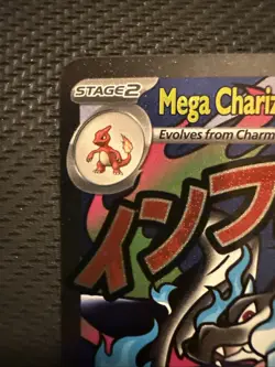 Mega Charizard X ex 023 Promo Pokemon Card Phantasmal Flames UPC - Image 2