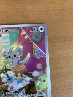 Temporal Forces Minccino 182 & Cinccino 183 Full art Holo Pokemon Card NM Set - Image 5