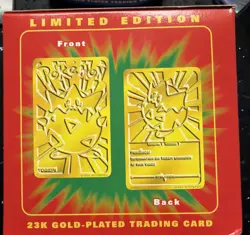 Pokemon 23k Gold-Plated TOGEPI Trading Card New Sealed W/Box By Burger King 1999 - Image 3