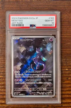PSA 10 Mewtwo Art Rare AR 183/165 Pokemon Card 151 Japanese SV2a GEM MINT - Image 1