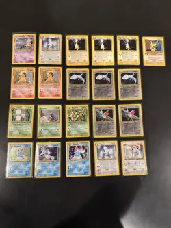 Lot of 21 Unlimited Neo Genesis Rare Holo Pokemon Cards - Damaged / As Is - Image 1