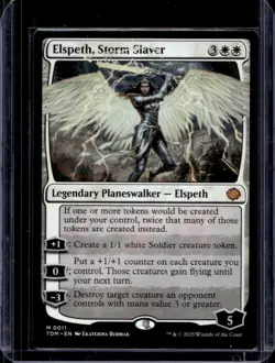 2025 Magic MTG Dragonstorm Elspeth Storm Slayer Rare #0011 - Image 1