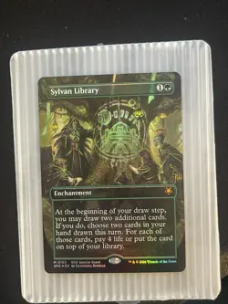 MTG Secrets Of Strixhaven Sylvan Library Borderless Foil Special Guest - Image 2