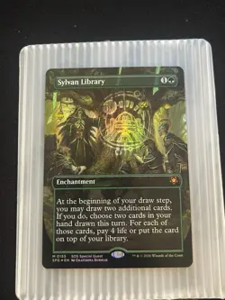 MTG Secrets Of Strixhaven Sylvan Library Borderless Foil Special Guest - Image 4