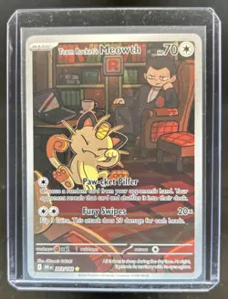 2025 Pokemon Destined Rivals Team Rocket's Meowth #203/182 - Image 1