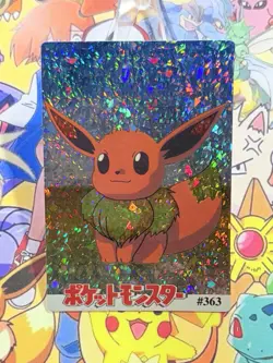 Pokemon Eevee Vintage Pocket Monsters Vending HOLO Prism Sticker 1998 Nintendo - Image 1