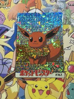 Pokemon Eevee Vintage Pocket Monsters Vending HOLO Prism Sticker 1998 Nintendo - Image 3
