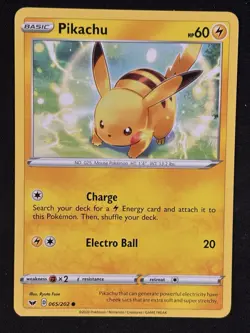 Pokemon - Pikachu 065/202 - Sword & Shield Non Holo - NM - Image 1