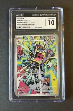 Pokemon Loudred Paradox Rift 212/182 Holo Illustration Rare CGC 10 - Image 1