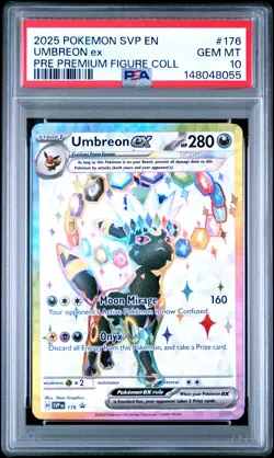 2025 POKEMON SVP PROMO PREMIUM FIGURE COLLECTION #176 UMBREON EX PSA 10 - Image 1