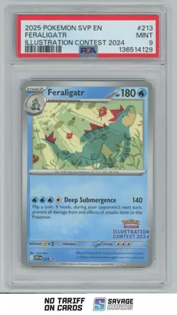 2025 Pokemon Scarlet & Violet Illustration Contest Feraligatr PSA 9 #213 - Image 1
