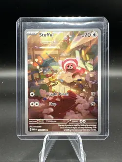 Pokemon Mega Evolutions Stufful 154/132 Illustration Rare Holo - Image 1