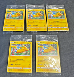 2016 Pokemon TCG PIKACHU SM04 BLACK STAR PROMO LOT OF 5 SEALED - Image 1