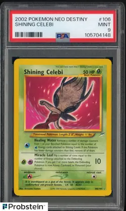 2002 Pokemon Neo Destiny #106 Shining Celebi PSA 9 MINT - Image 1