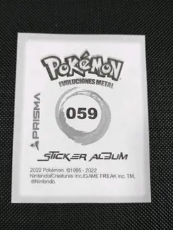 2022 POKEMON Prizma Sticker #059 Arcanine Gold Star Holo Peru US Seller - Image 2