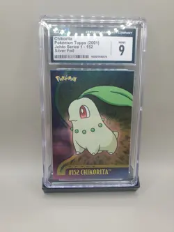 2001 Topps Pokemon Johto Series 3 - CHIKORITA #152 FOIL CGC 9 pop 1 - Image 1