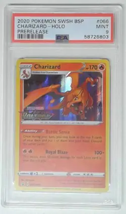 1x V0039: 2020 Charizard - SWSH066 - Prerelease - Holo Rare - SWSH: PSA: 9: MIN - Image 1