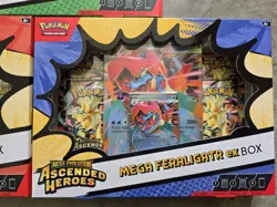 Pokemon Mega Evolution Ascended Heroes EX Box Lot (3) Meganium Emboar Feraligatr - Image 5