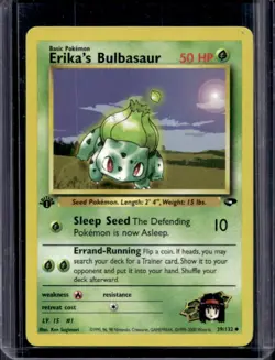2000 Pokemon Gym Challenge 1st Edition Erika's Bulbasaur #39/132 - Image 1