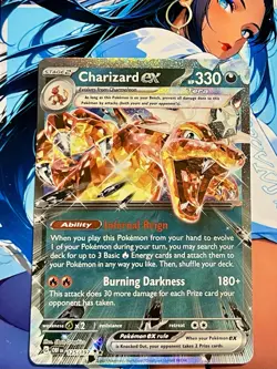 Pokemon TCG Charizard ex Sv03: Obsidian Flames 125/197 Holo Double Rare | NM - Image 1